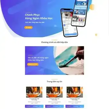 Mẫu theme wordpress landingpage app giáo dục