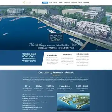 Mẫu website dự án Bất động sản Tuần Châu Marina M-168