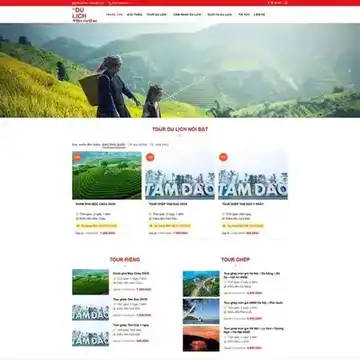 Mẫu website Du lịch Truyền Thông Việt