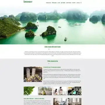 Mẫu website Bất động sản giới thiệu dự án Vinhomes Greenbay