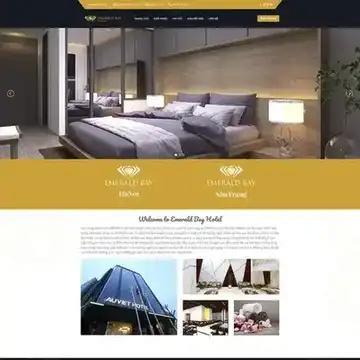 Mẫu website giới thiệu đặt phòng khách sạn Emerald Bay Hotel