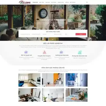 Mẫu website giới thiệu đặt phòng khách sạn Rose Homestay