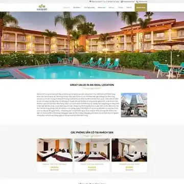 Mẫu website giới thiệu khách sạn đặt phòng online Carina
