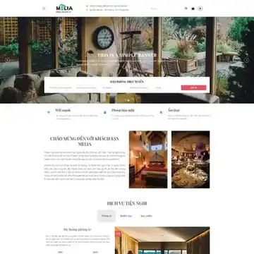 Mẫu website giới thiệu và đặt phòng khách sạn Mesila