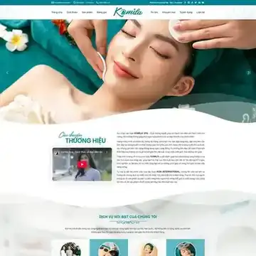 Mẫu website spa thẩm mỹ làm đẹp Komila