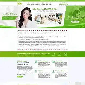 Mẫu website Nhượng quyền spa RON International