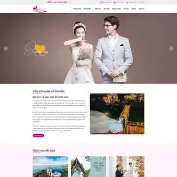 Mẫu website studio ảnh cưới Mailisa