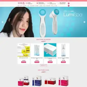 Mẫu website Thực phẩm chức năng, tinh dầu, chăm sóc da Nuticare