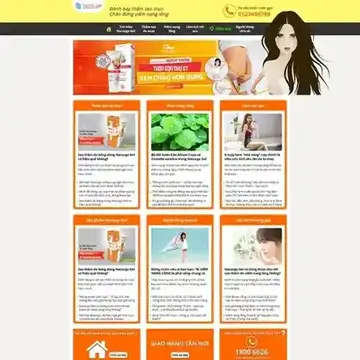 Mẫu website spa, thẩm mỹ, giới thiệu mỹ phẩm Demama