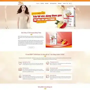 Mẫu website Mỹ phẩm, sản phẩm làm đẹp da BODY THON