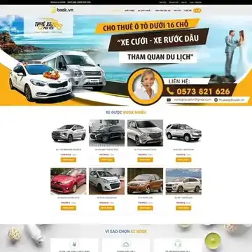 Mẫu website Dịch vụ cho thuê xe ô tô du lịch Minh Khải
