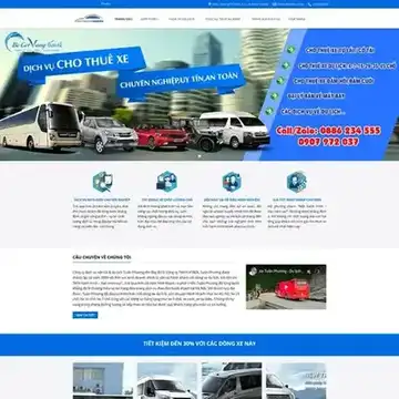 Mẫu website Dịch vụ cho thuê xe ô tô du lịch Sài Gòn car