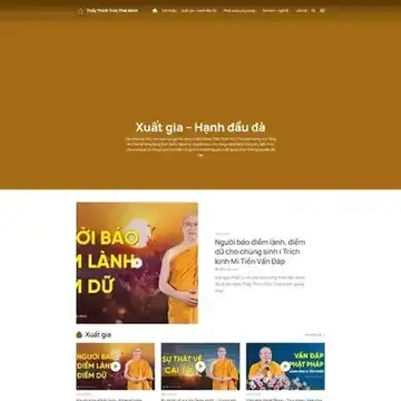 Mẫu website tin tức Phật giáo Thầy Trúc Thái Minh