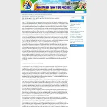 Mẫu website tin tức Công giáo Trung tâm Đền Thánh Tử đạo Phúc Nhạc