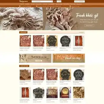 Mẫu website đồ trang trí nội thất Trang gỗ online