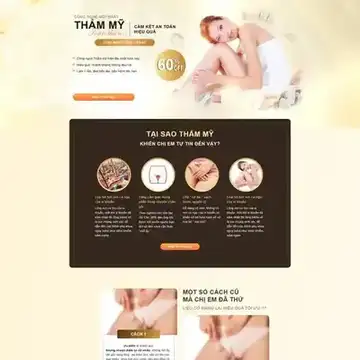 Mẫu website Landingpage Dịch vụ thẩm mỹ AZ Beauty