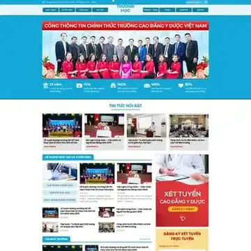 Mẫu website Giới thiệu Trường học trường cao đẳng y dược Việt Nam