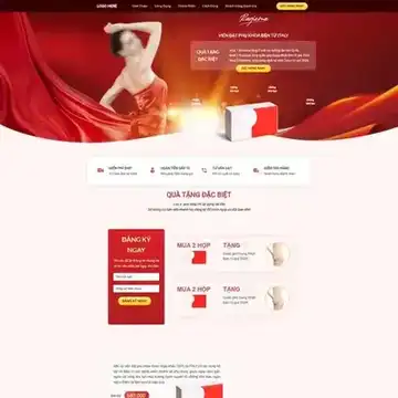 Mẫu website landingpage giới thiệu mỹ phẩm, dược phẩm M-645