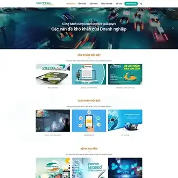 Mẫu website Giới thiệu dịch vụ viễn thông Viettel, VNPT, Mobilfone M-646