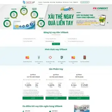 Mẫu website tài chính cho vay tiền M-649