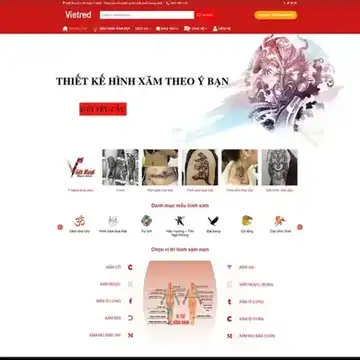 Mẫu website Dịch vụ đào tạo xăm hình M-651