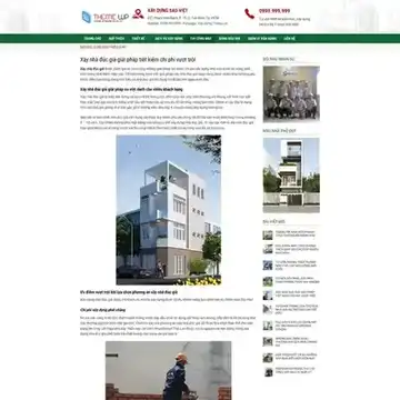 Mẫu website Công ty xây dựng, kiến trúc Sao Việt M-655