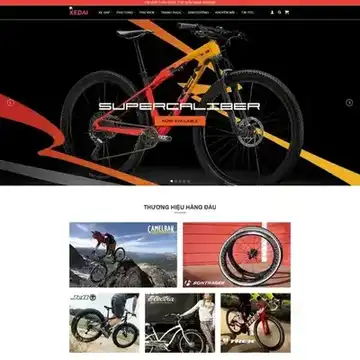 Mẫu website Xe đạp, xe điện, phụ tùng, mũ bảo hiểm M-658