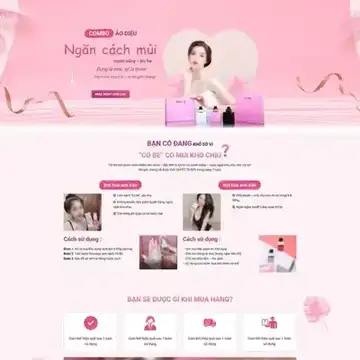 Mẫu website Landingpage Giới thiệu mỹ phẩm, dược phẩm Dina