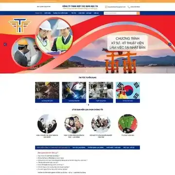 Mẫu website XKLD Công ty TNHH Hợp tác giáo dục TH